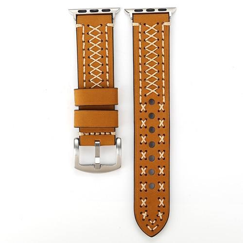 Leather strap For Apple Watch band 44mm 40mm iwatch i watch series 4 wrist bands bracelet handmade watch belt correa