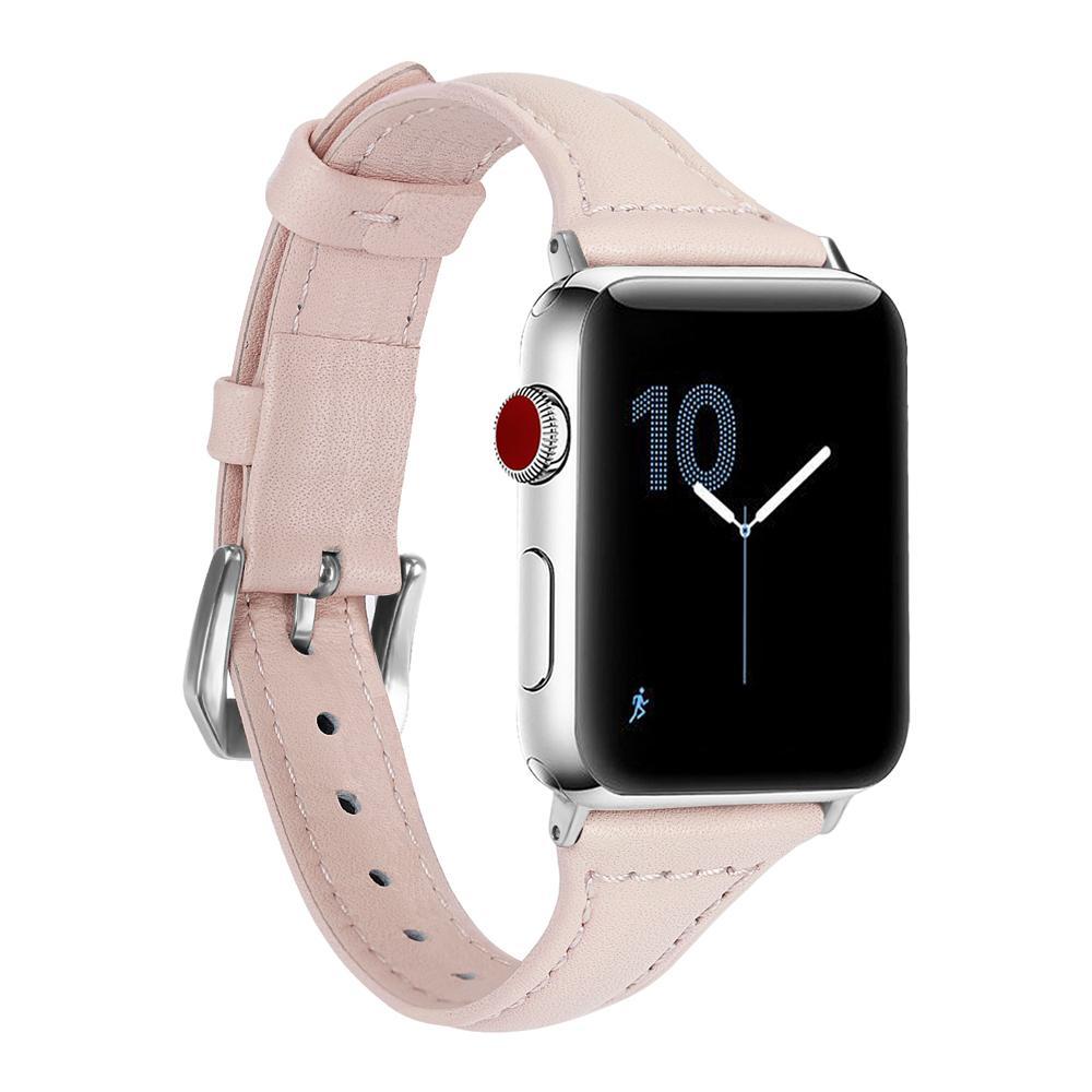 2018 Leather Strap For Apple watch band 42mm/38mm wrist band Iwatch series 3/2/1 bracelet belt stainless steel adapter