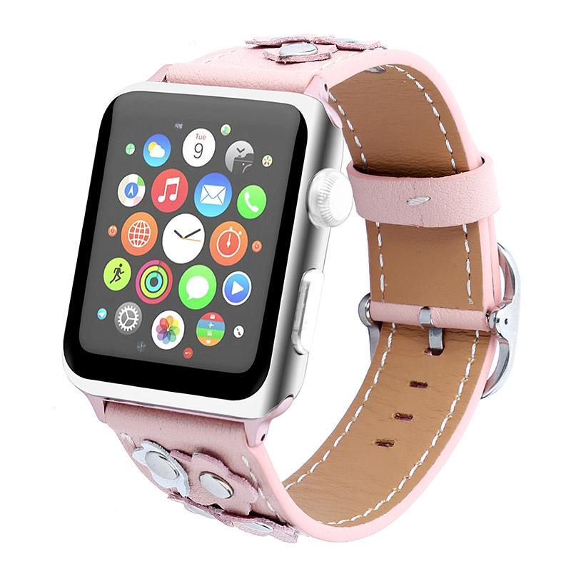 Leather strap For Apple watch band apple watch 4 3 band 42mm/44mm 38mm/40mm correa iwatch band stainless steel belt bracelet