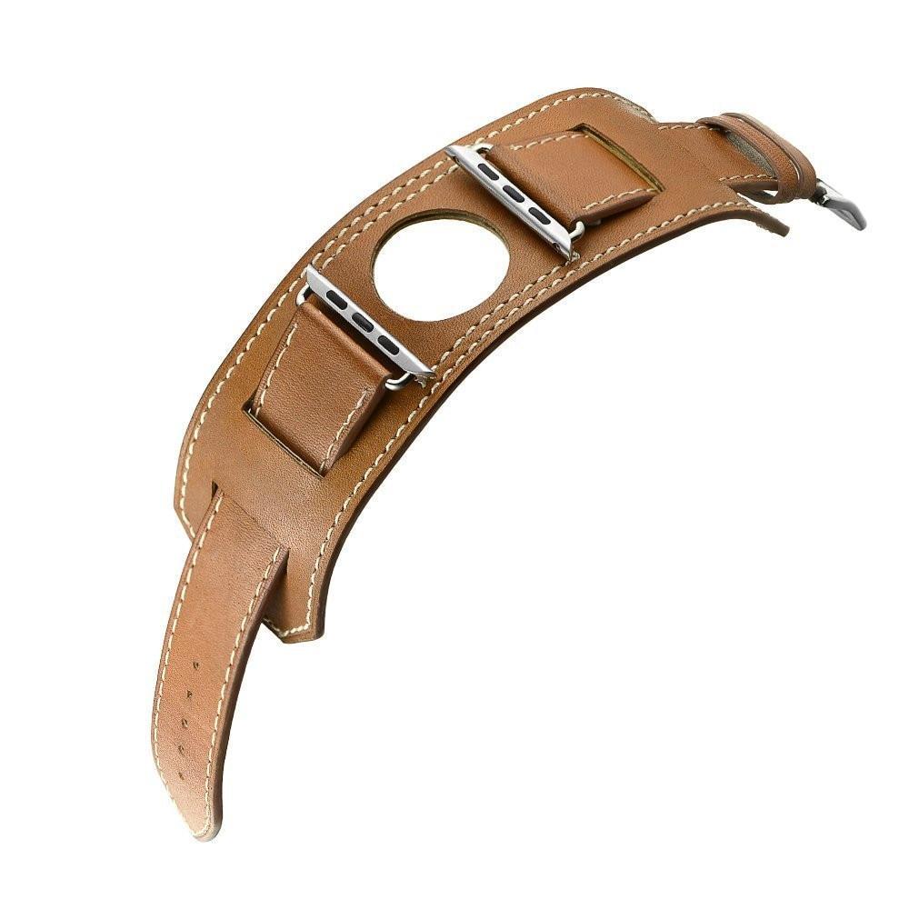 Leather cuff strap For apple watch band apple watch 5 4 3 42mm 38mm iwatch band 44mm/40mm bracelet belt watchband