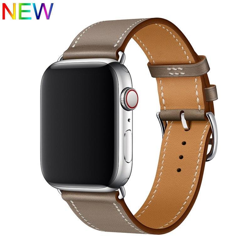 Leather Strap For Apple Watch band herm Pulseira apple watch 5 4 3 44mm 40mm  iwatch band 42mm 38mm correa watchband bracelet