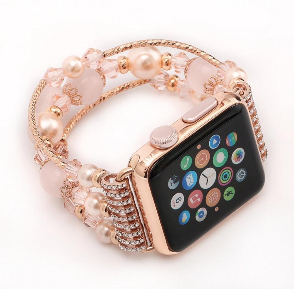 Luxury Agate strap For apple watch band apple watch 5 4 3 44mm 40mm iwatch series 5 4 3 2 1 42mm/38mm bracelet watchband correa