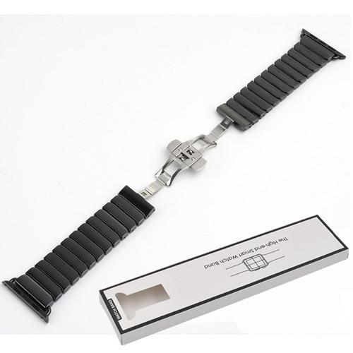 Ceramic For Apple Watch Band 42mm/38mm iwatch i watch strap series 5 4 3 2 1 Butterfly Loop wrist bands Link Bracelet belt