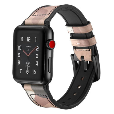 Silicone Leather strap For Apple watch band apple watch 4 3 44mm 40mm  iwatch band series 4/3/2/1 42mm 38MM camouflage bracelet