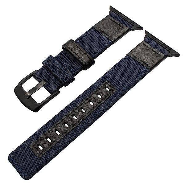 Leather Strap For Apple Watch band apple watch 5 4 3 band 44mm/40mm iwatch 5 42mm/38mm Wove Nylon bracelet watchband belt