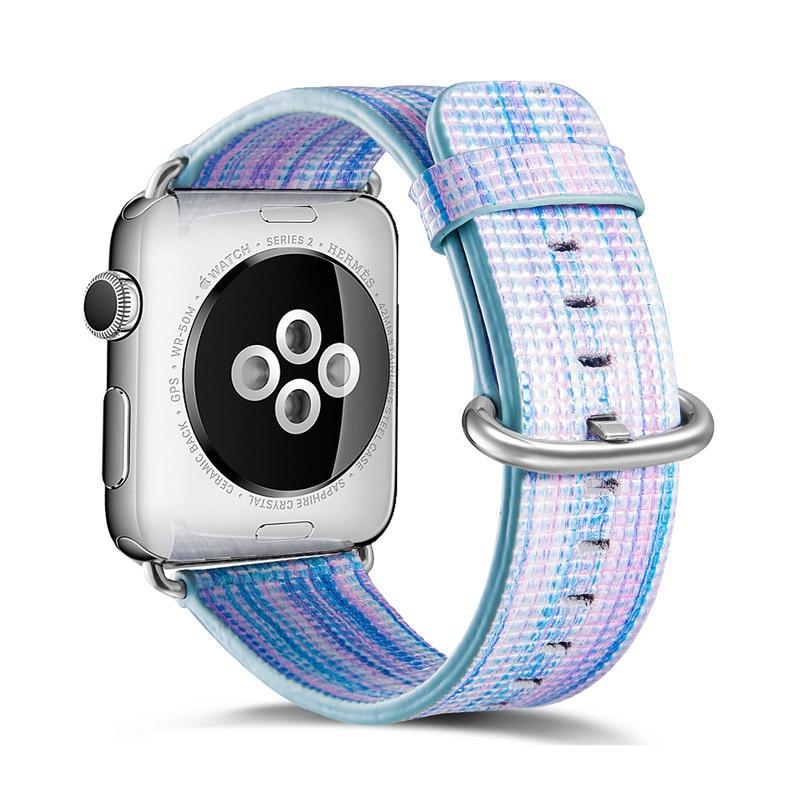Leathter strap For Apple Watch band apple watch 5 4 3 44mm/40mm Flower print correa iwatch band 5 42mm/38mm bracelet watchband