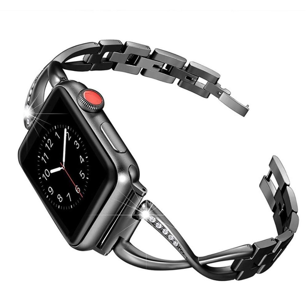 Strap For Apple Watch Band apple watch 5 4 3 band 44mm 40mm Diamond 316 Stainless Steel Iwatch 42mm/38mm Bracelet Watchband belt