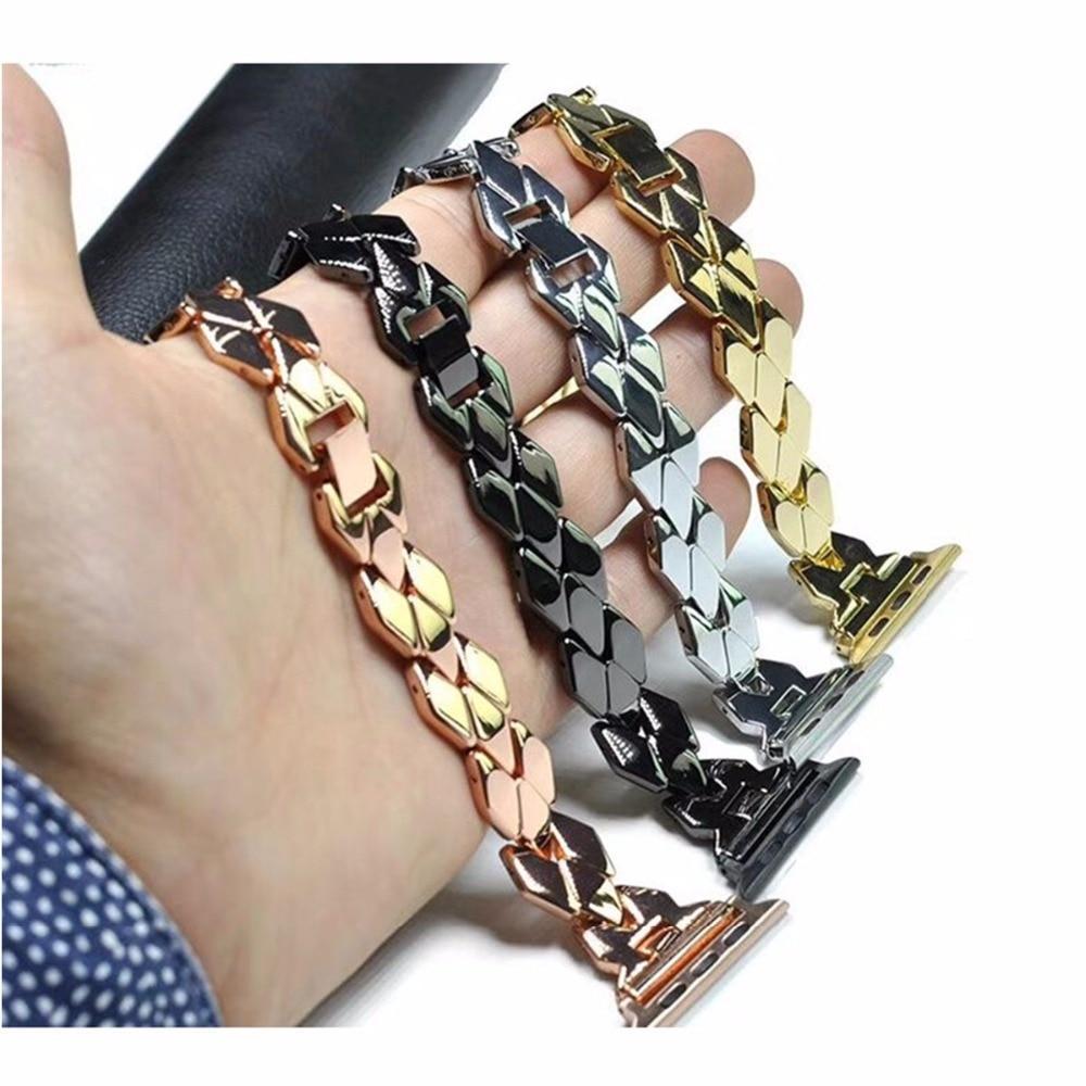 Strap For Apple Watch band apple watch 4 3 band 42mm/38mm 44mm/40mm iwatch band Stainless Steel wrist  link Bracelet belt correa
