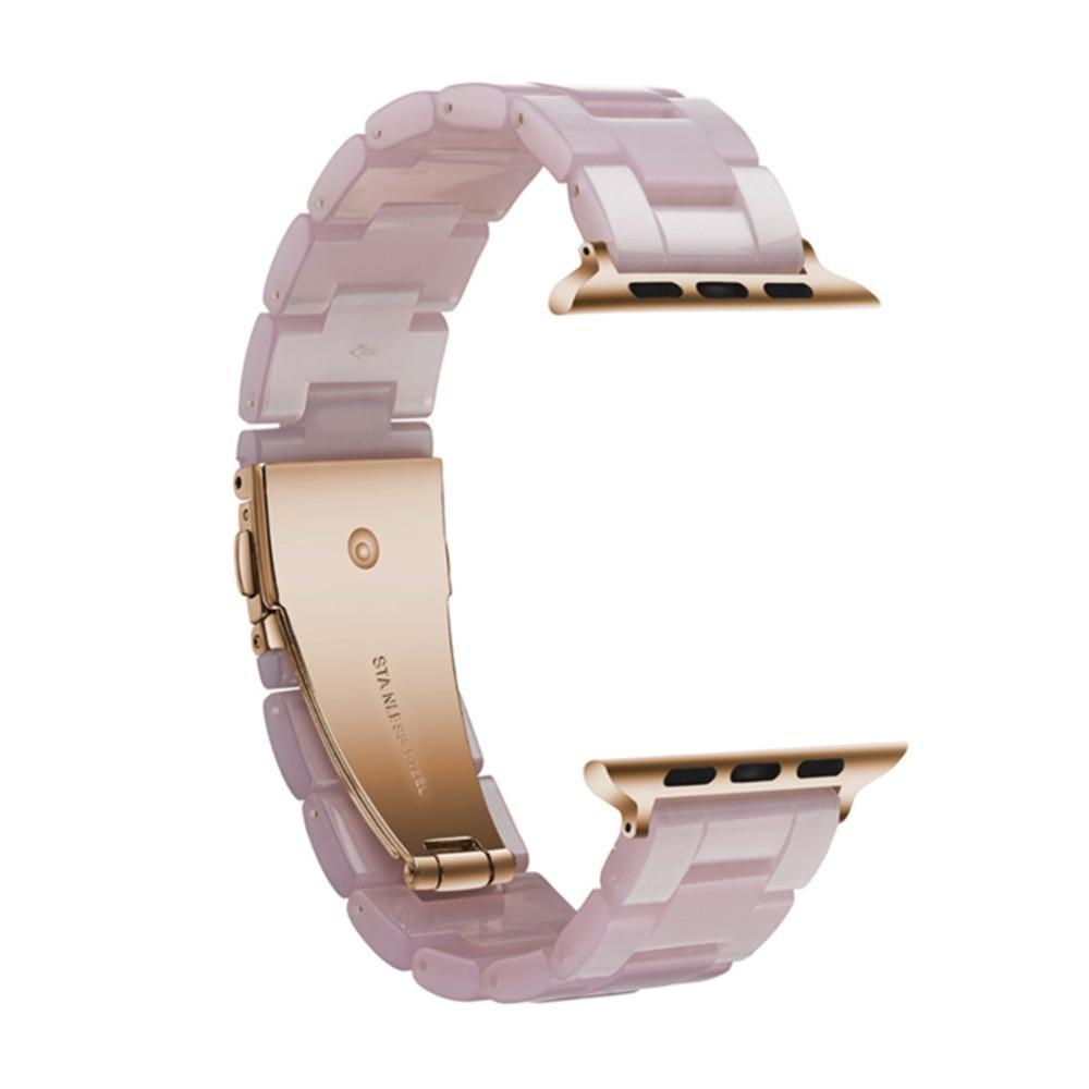 Resin strap For apple watch band apple watch 4 3 44mm/40mm 42mm 38mm iwatch band women bracelet stainless steel buckle belt