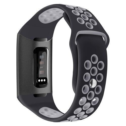 Sport silicone strap For Fitbit charge3 bracelet replacement watch band two-color nike silicone band Breathable comfort