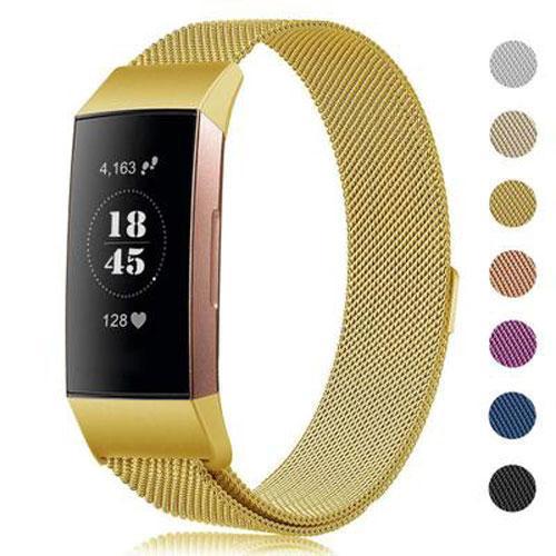 New Milanese loop strap For Fitbit charge 3 watch band  smart bracelet stainless steel belt sports watch strap wrist band