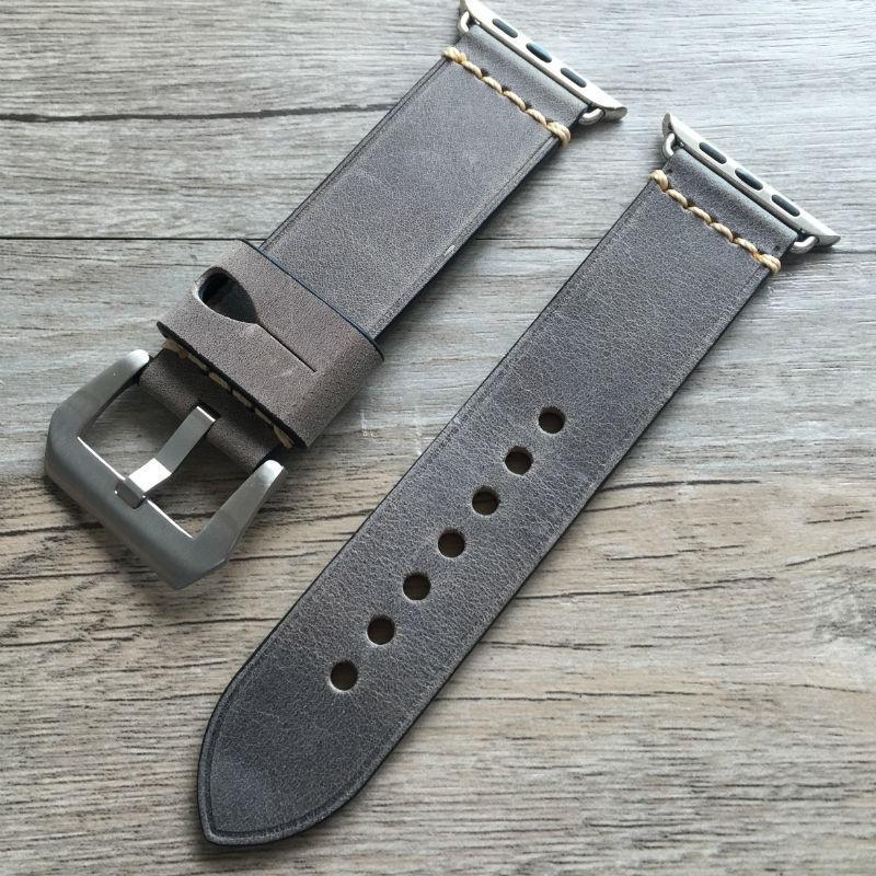 Genuine Leather strap For Apple watch band pulseira apple watch 5 4 3 42mm 38mm iwatch band 44mm 40mm correa watch Accessorie