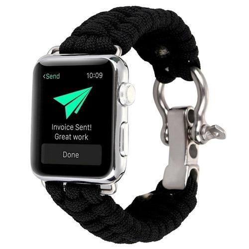 Woven Nylon Rope strap For Apple watch band apple watch 5 4 3 band 44mm 42mm 38mm 40mm iWatch band Survival Outdoor WatchBand