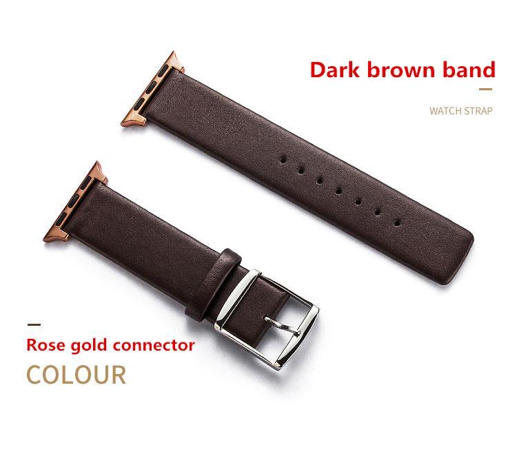 Genuine Leather strap For Apple watch 4 band 44mm 40mm correa Iwatch series 4 3 2 1 42mm 38mm wrist bracelet belt