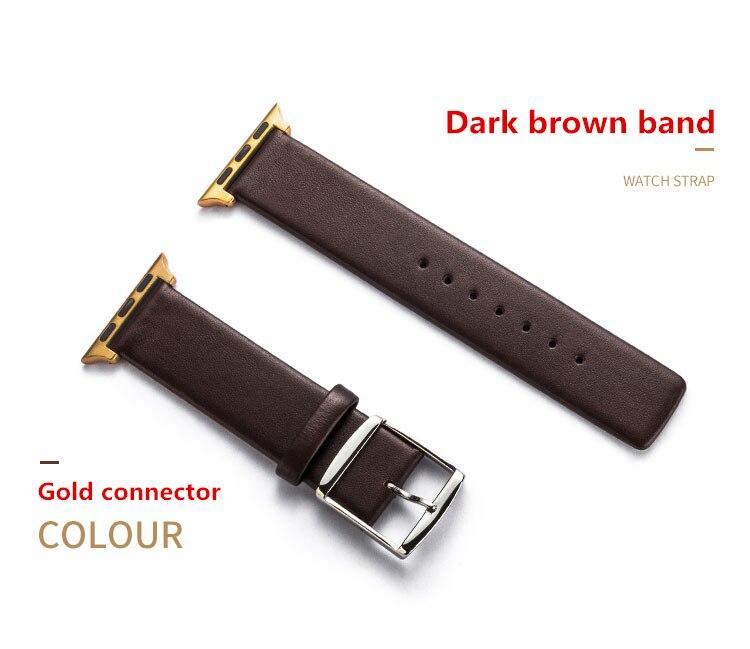 Genuine Leather strap For Apple watch 4 band 44mm 40mm correa Iwatch series 4 3 2 1 42mm 38mm wrist bracelet belt