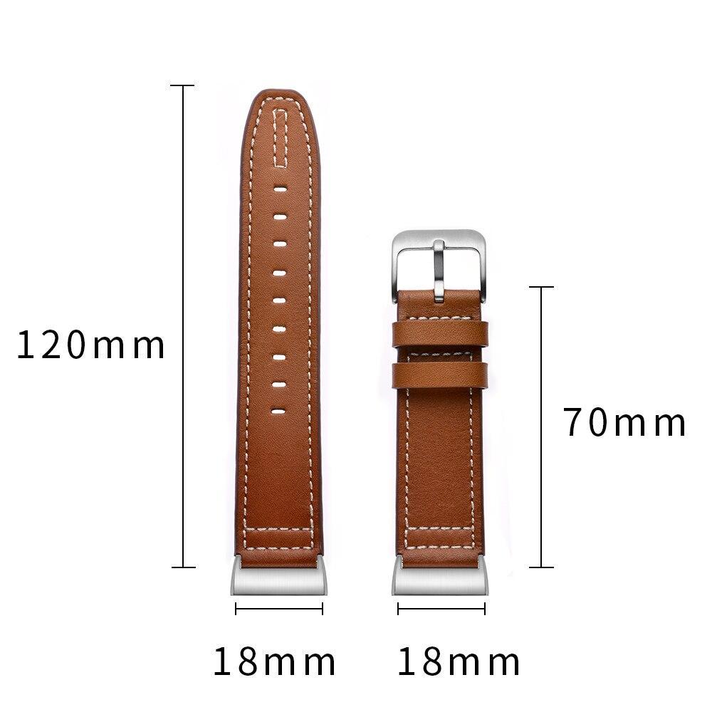 LNOP Genuine Leather strap for fitbit charge 3 band bracelet watchband divided into two styles Stainless steel buckle Wristbands
