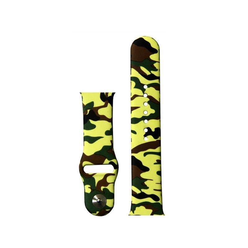 Sport Strap For Apple Watch band 42mm 38mm Silicone iwatch series 3 2 1 Camouflage pattern wristband bracelet belt Case