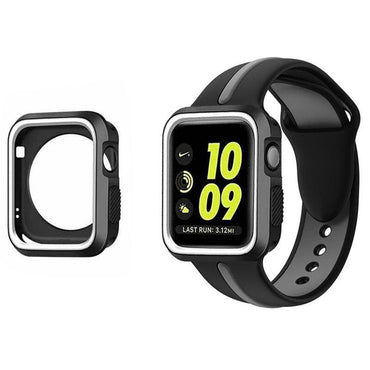 Silicone sport strap For Apple watch band case 42mm 38mm iwatch series 3 2 1 wrist bands bracelet belt Protective cover