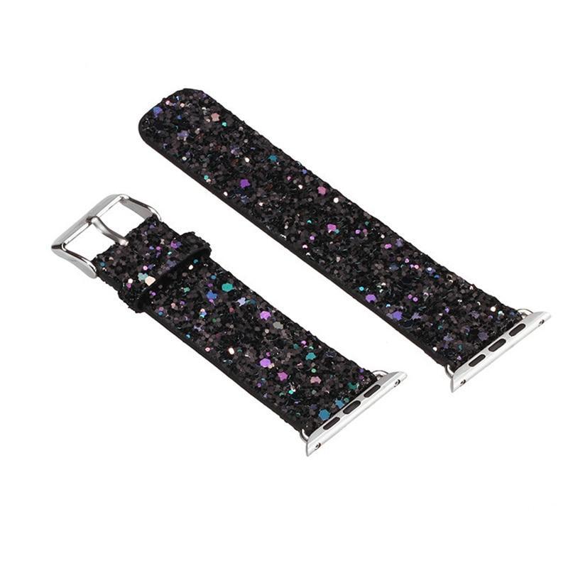 Leather Strap for Apple Watch Band apple watch 5 4 3 44mm/40mm 42mm 38mm iWatch 5/4/3/2/1 band bracelet bling watchband belt