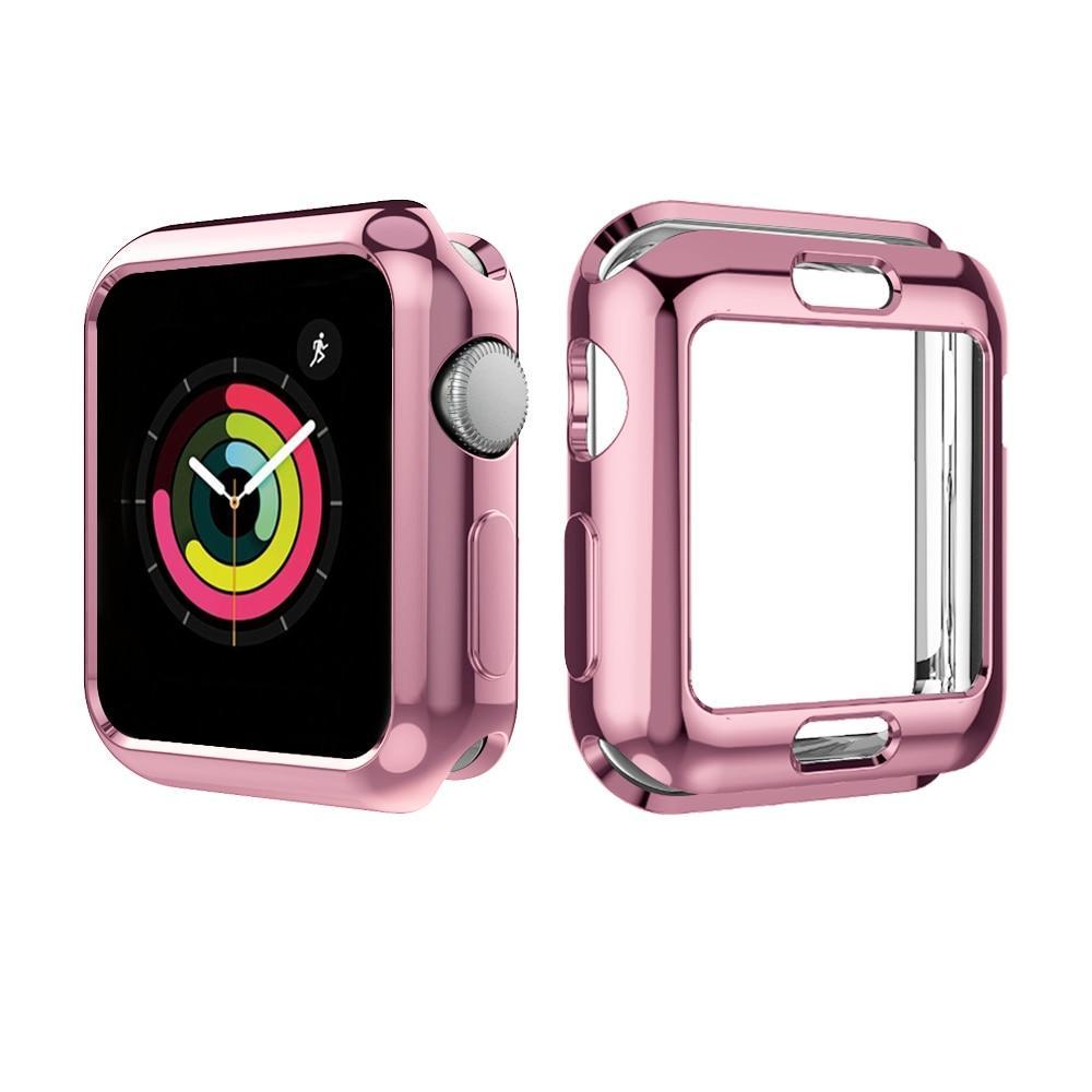 Silicone Case cover For Apple Watch band 42mm 38mm iwatch strap series 3 2  Soft Protect frame bumper protective shell