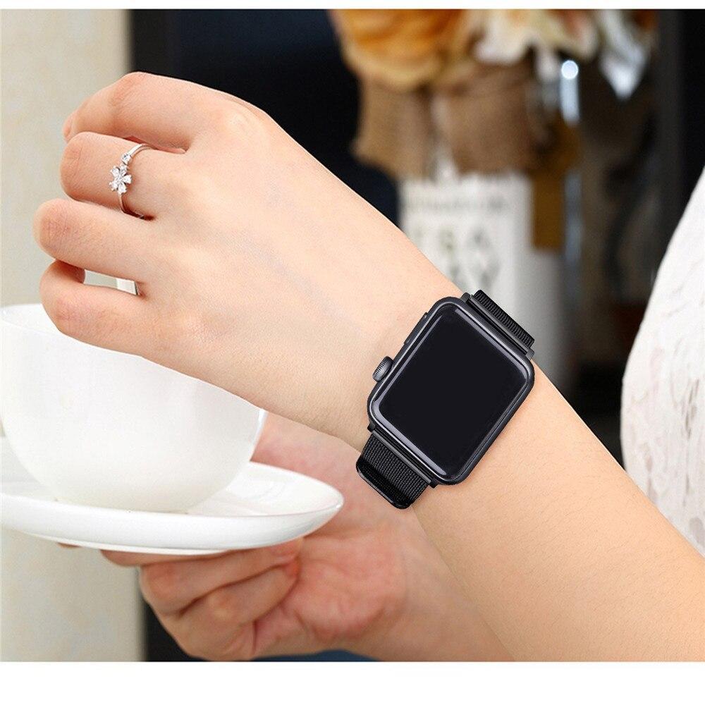 Milanese Loop strap For Apple Watch band apple watch 43 42mm 44mm iwatch band 40mm 38mm correa bracelet belt