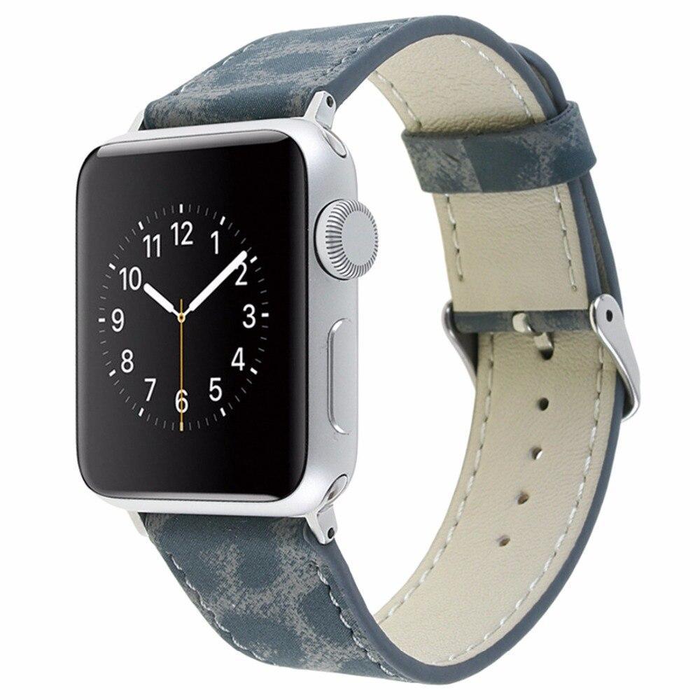 Leather strap For Apple Watch band 42mm 38mm Leopard Iwatch series 3 2 1 wrist bands bracelet belt watchband straps
