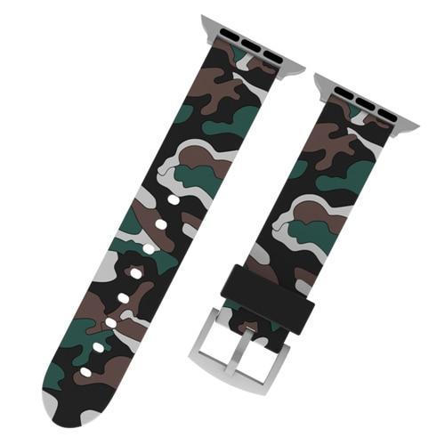 Sport silicone strap For Apple watch band 42mm 38mm Iwatch series 3 2 1 Camouflage wrist bands bracelet watchband belt