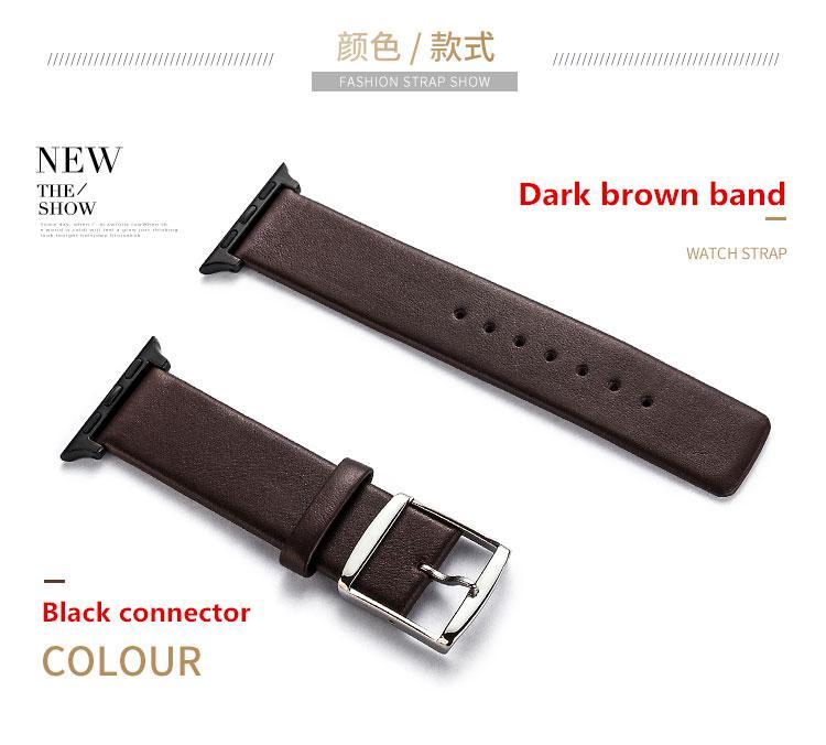 Genuine Leather strap For Apple watch 4 band 44mm 40mm correa Iwatch series 4 3 2 1 42mm 38mm wrist bracelet belt