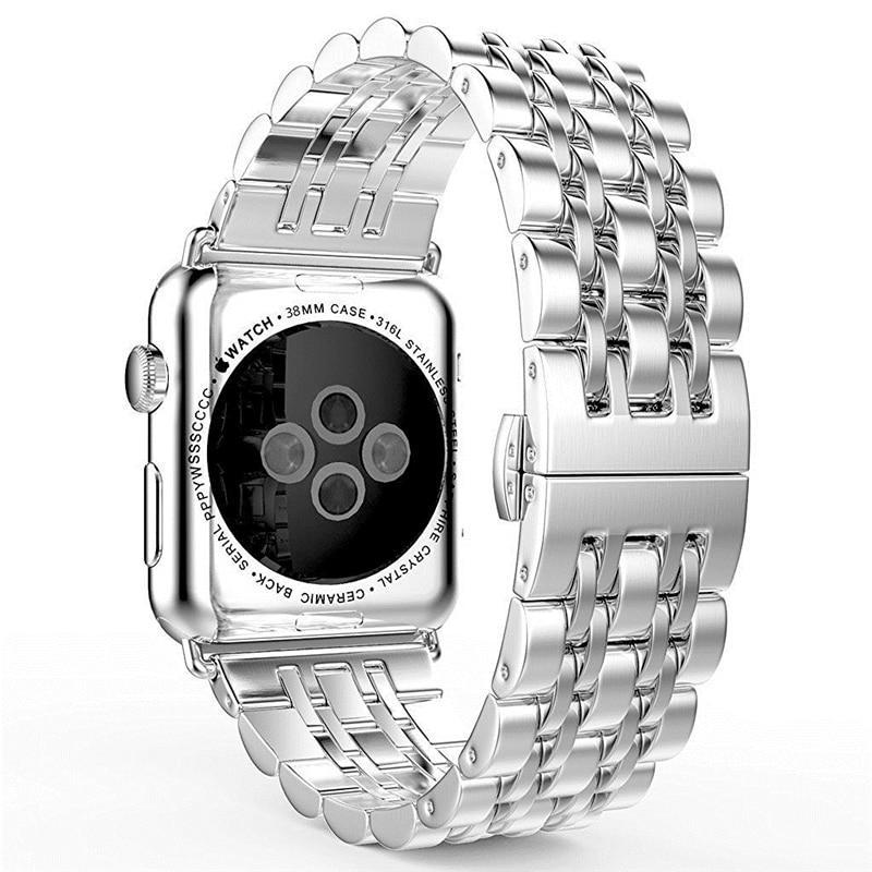 Strap For Apple Watch band 44mm 40mm apple watch 5 4 3 iwatch band 42mm/38mm correa Stainless Steel pulseira Butterfly watchband