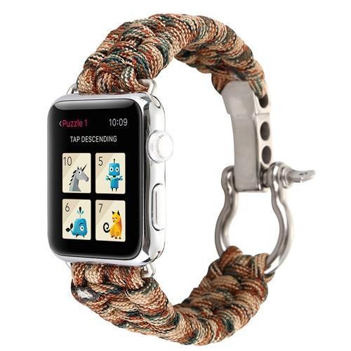 Woven Nylon Rope strap For Apple watch band apple watch 5 4 3 band 44mm 42mm 38mm 40mm iWatch band Survival Outdoor WatchBand