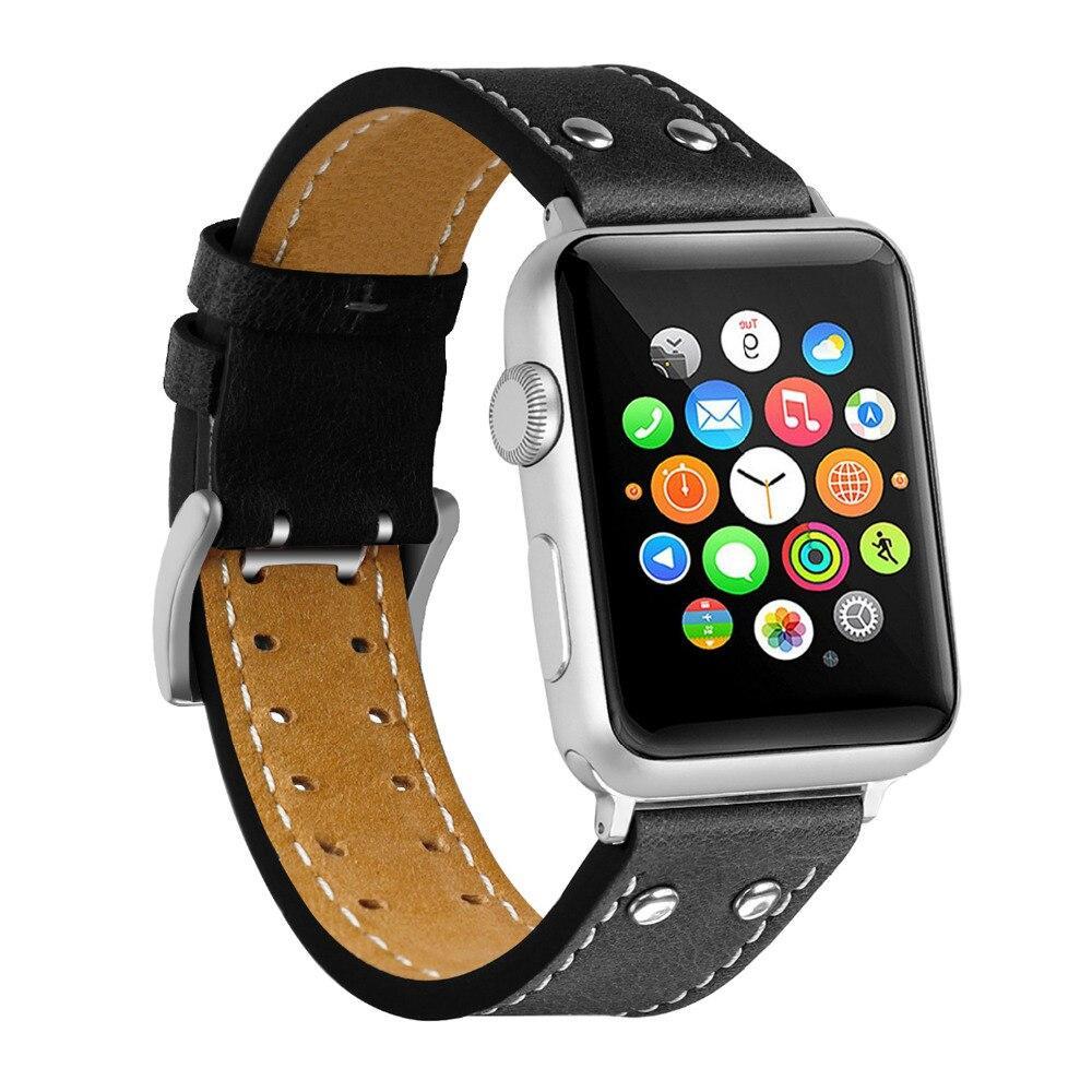 Genuine leather strap for apple watch band 42mm 38mm iwatch series 3/2/1 wrist band bracelet Cowhide watch band strap