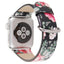 Floral Leather Strap For Apple Watch band 5 4 44mm/42mm/40mm/38mm iwatch series 5 4 3 2 1 Wrist Flower Printed Bracelet belt