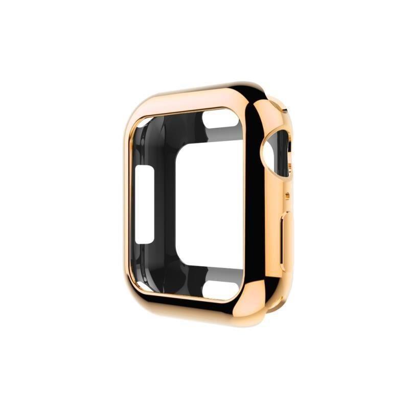 Case Cover For Apple Watch band apple watch 5 4 3 44mm 40mm Iwatch series 4 5 silicone case rubber TPU Soft Protect frame shell