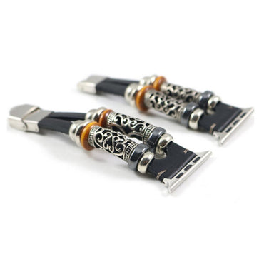 Genuine Leather Strap For Apple Watch 4 band 44mm 40mm iwatch 3/2/1 38mm/42mm Handmade double tour wrist Bracelet belt