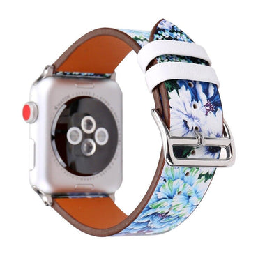 Leather Strap For Apple watch band 42mm 38mm iwatch series 3 2 1 Floral pattern Design Bracelet Wrist belt watchband