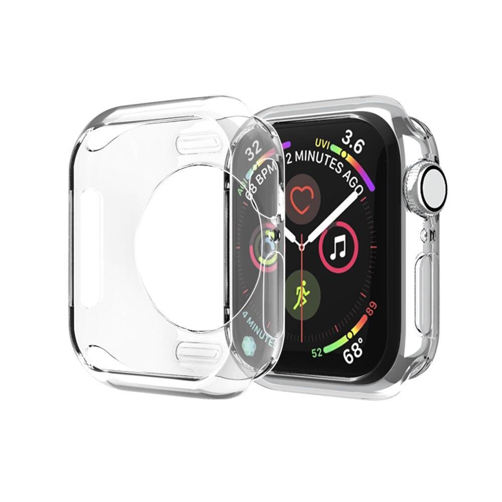 Case cover For Apple watch 4 5 case 44mm 40mm iwatch case series 4 plated TPU Protective Cover Flexible Silicone protection case