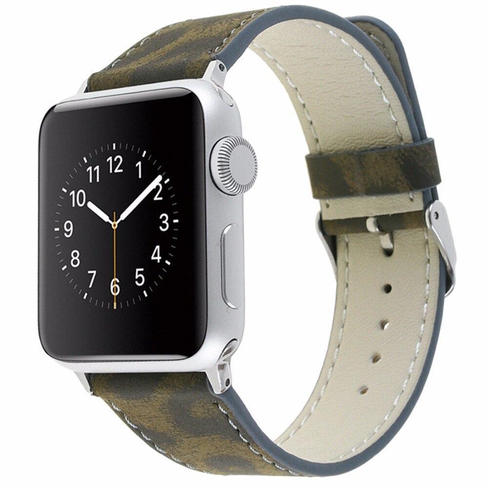Leather strap For Apple Watch band 42mm 38mm Leopard Iwatch series 3 2 1 wrist bands bracelet belt watchband straps