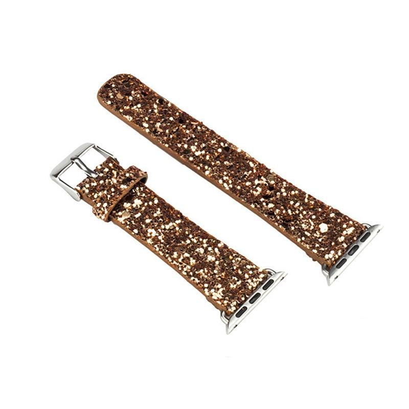 Leather Strap for Apple Watch Band apple watch 5 4 3 44mm/40mm 42mm 38mm iWatch 5/4/3/2/1 band bracelet bling watchband belt