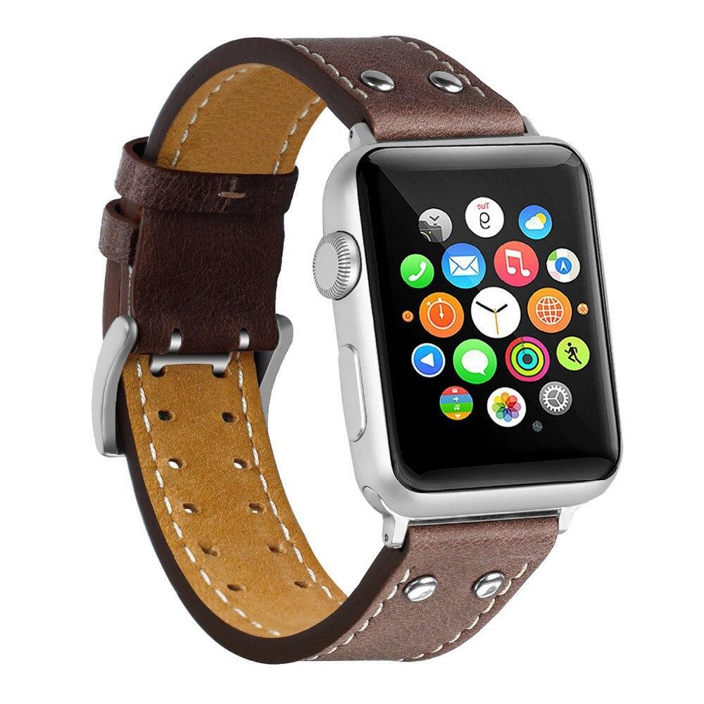 Genuine leather strap for apple watch band 42mm 38mm iwatch series 3/2/1 wrist band bracelet Cowhide watch band strap