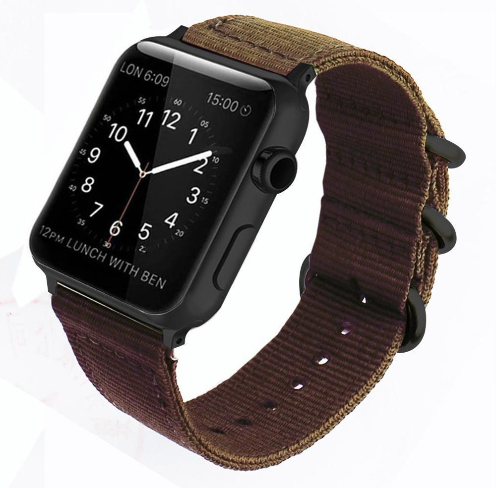 Nato strap For Apple watch band apple watch 4 3 5 band 44mm 40mm 42mm 38mm iwatch band correa woven nylon Bracelet Watchband