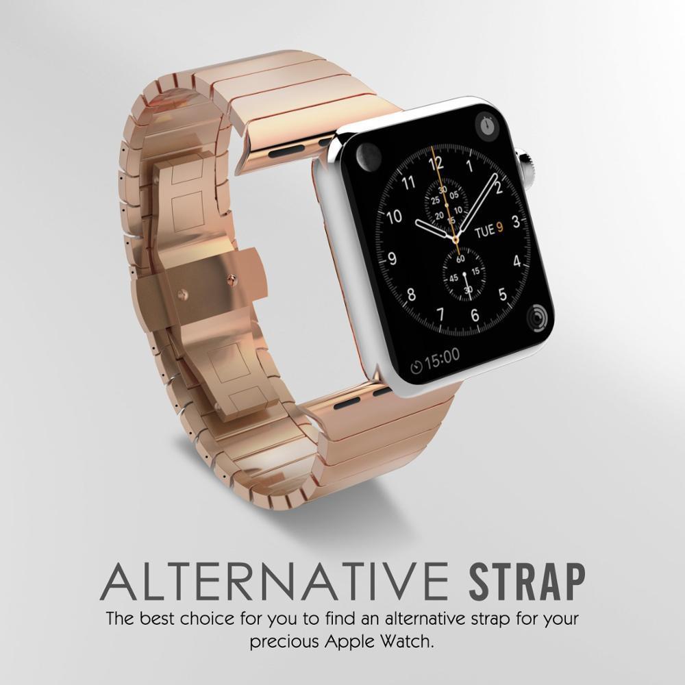 Link bracelet strap For Apple watch band 44mm 42mm iwatch 4/2/1 40mm/38mm butterfly loop wrist bracelet watchband belt