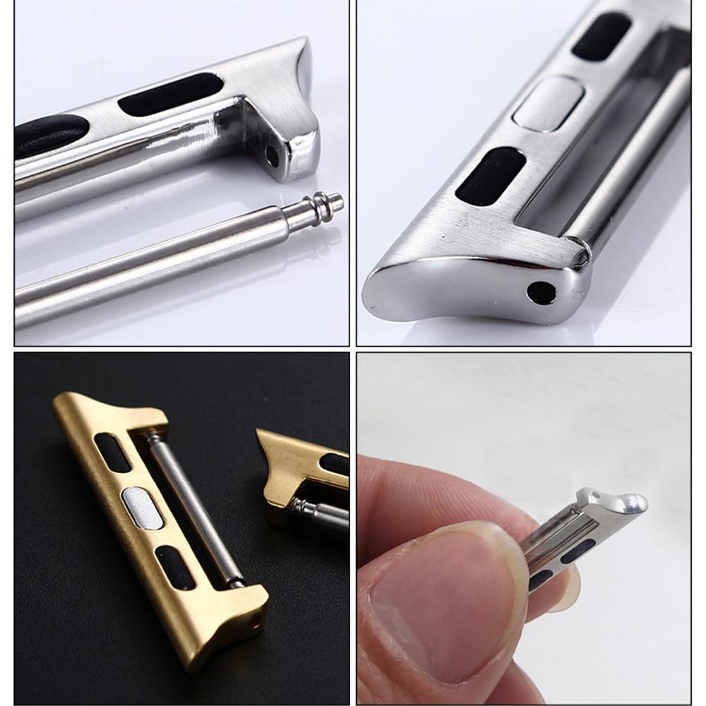 Connector Adapter For Apple Watch band apple watch 4 3 5 iwatch band strap 42mm/38mm 44mm/40mm Seamless Aluminum Linker 4/3/2/1