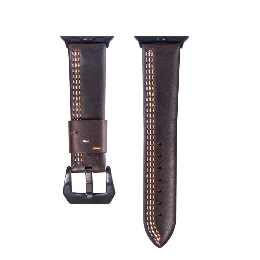 Genuine Leather strap For Apple Watch band 42mm 38mm 44 mm 40mm apple watch 4 3 2 1 iwatch band Suture Style watchband Bracelet