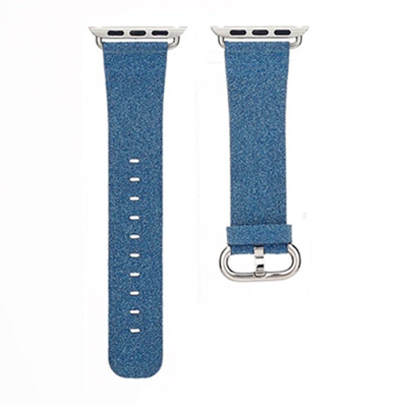 Leather watch strap for apple watch band 42 mm/38 Luxury Glittery Bling bracelet belt for iwatch band 1/2 Christmas gift
