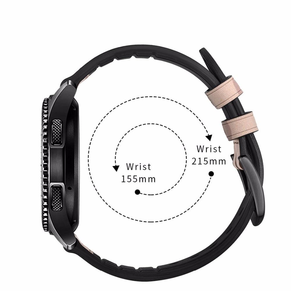 Leather strap For Samsung Galaxy watch 46mm/Gear S3 Frontier/Classic 22mm watch band amazfit gtr 47mm correa bracelet