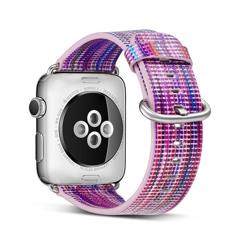 Leathter strap For Apple Watch band apple watch 5 4 3 44mm/40mm Flower print correa iwatch band 5 42mm/38mm bracelet watchband