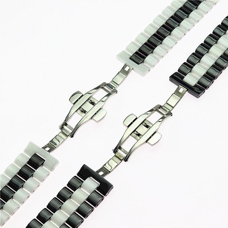 sport Ceramic Butterfly Loop strap For Apple Watch 5 4 band 44mm/40mm iwatch series 4/3/2/1 wrist bands link bracelet belt