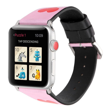 Genuine Leather strap For Apple watch band 42mm 38mm iwatch series 3 2 1 love Heart wrist bands belt corrrea Accessories