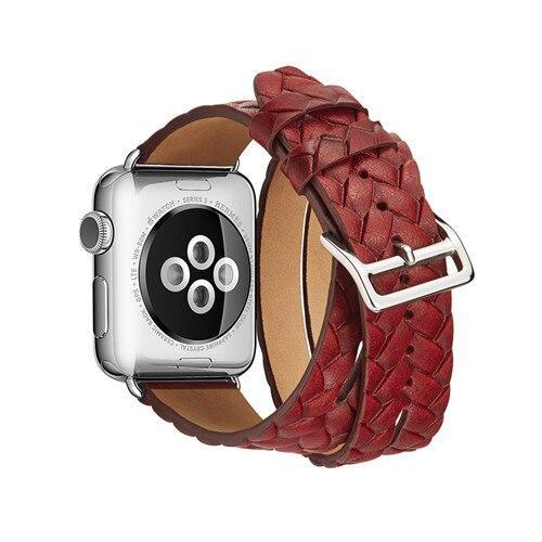 Leather Loop For Apple watch band 42mm 38mm iWatch strap Series 3 2 1 wrist bands Bracelet belt Double Tour watchband