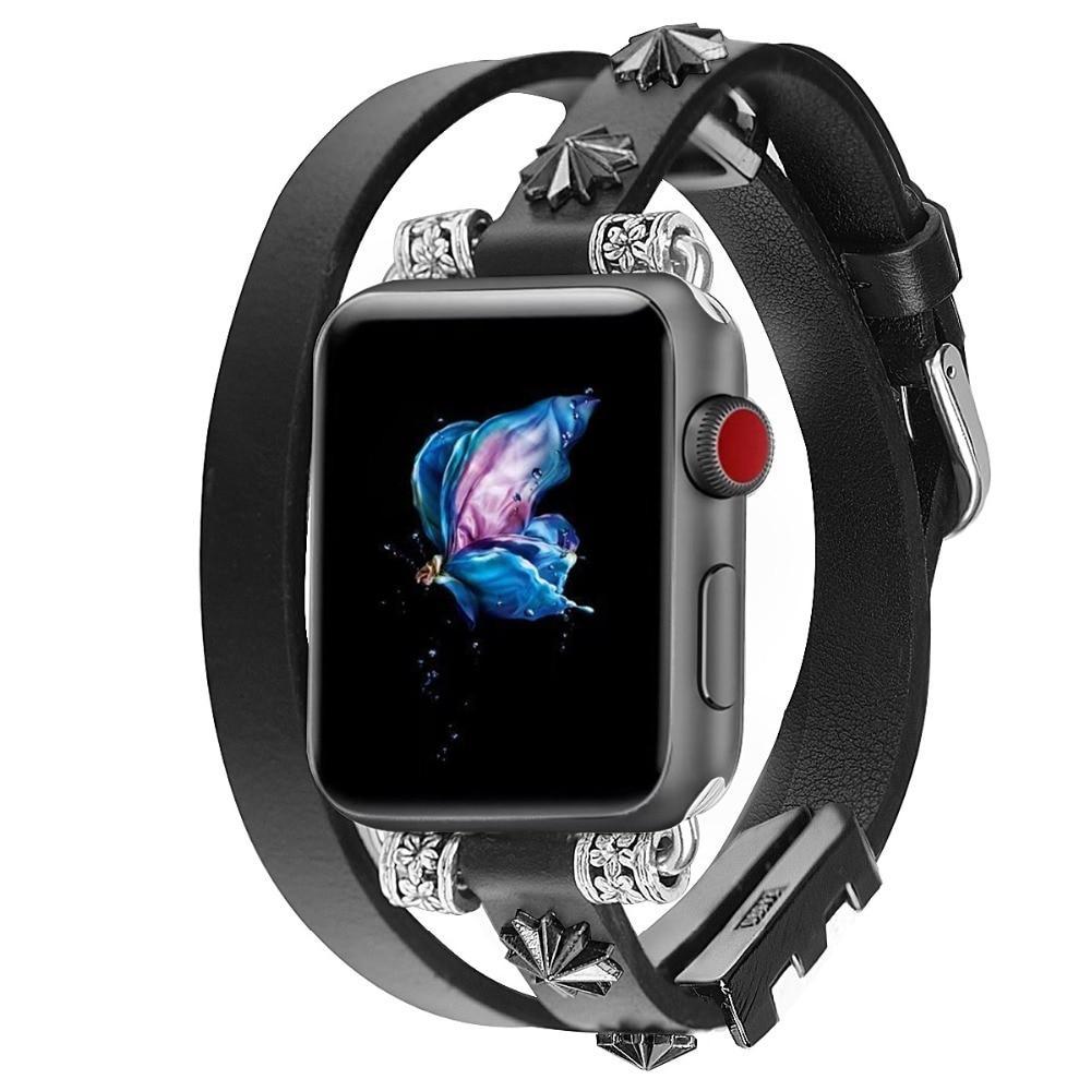 leather loop strap For Apple Watch band 42mm 38mm iwatch series 4 3 2 1 44mm 40mm Women Men Adjustable Bracelet wrist watchband